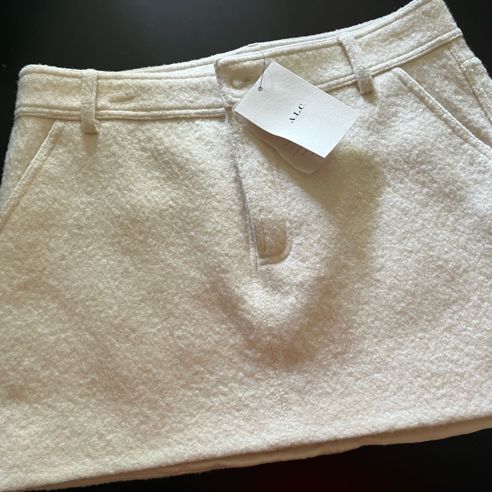 ALC Cream Textured Skirt